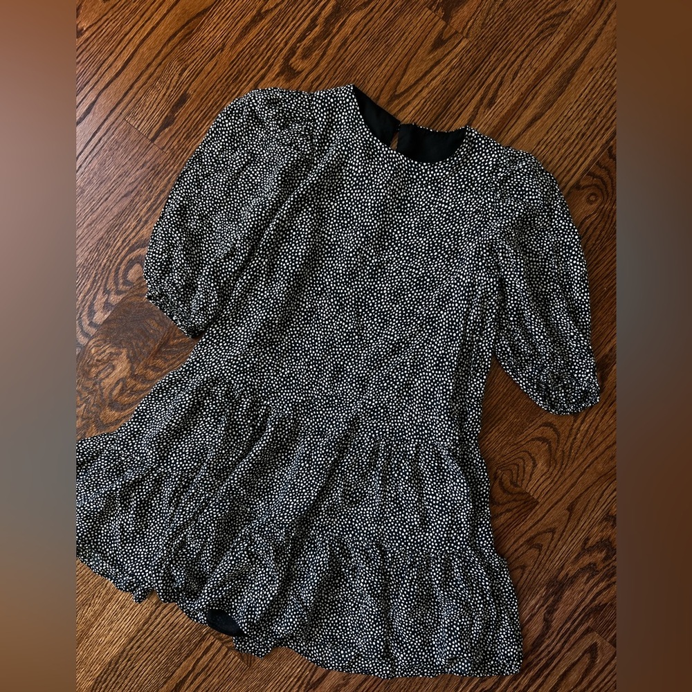Zara tiered polka dot mini dress - small